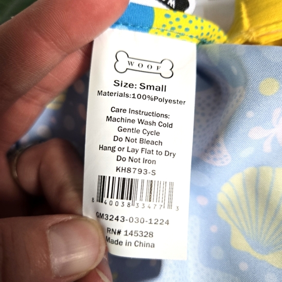 WOOF | Pet Swimsuit/Ocean Swim Trunks in Blue sz S - Picture 6 of 7